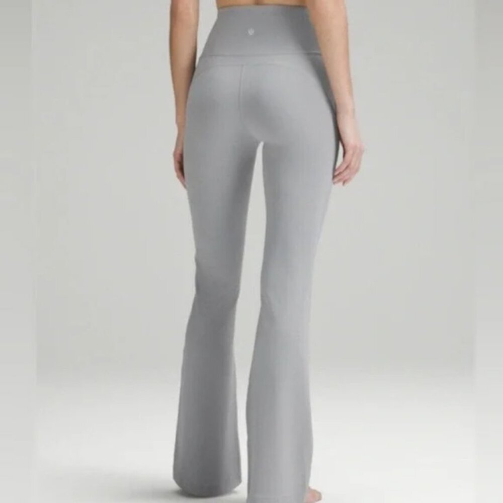 Lululemon Groove Super HR Flared Pant Nulu Rhino Grey - HEMMED read description